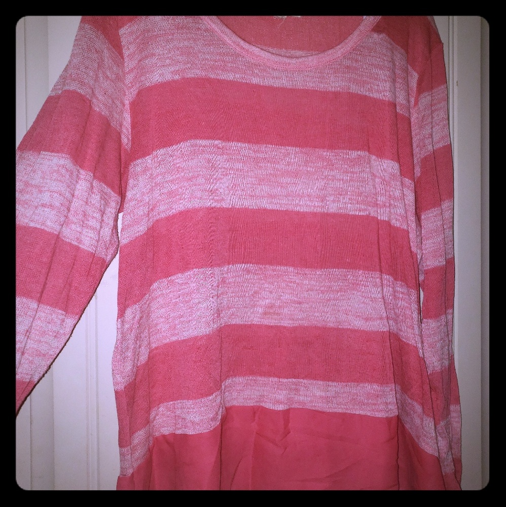 Coral blouse/sweater